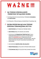Zasady przebywania na terenie Ośrodka