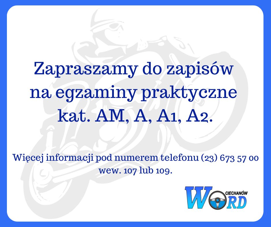 wznowienie egzaminów na A